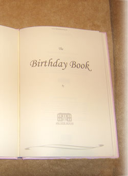 The Birthday Book - Inside