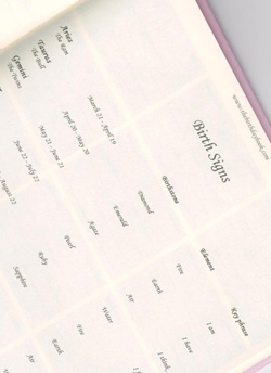 The Birthday Book - Inside